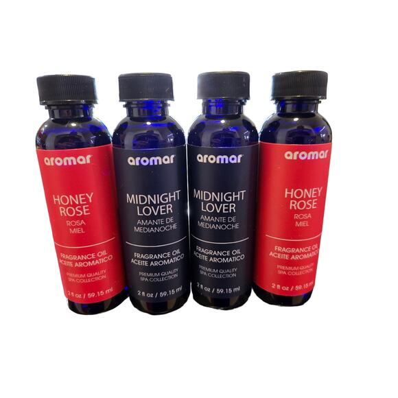 Fragrance Oils Set – Honey Rose & Midnight Lover 2oz Bottles (Pack of 4) - Picture 1 of 1
